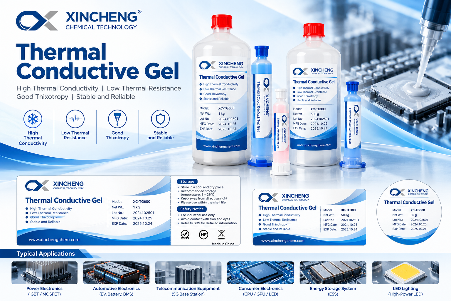 Thermally Conductive Silicone Gel